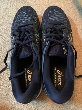 ASICS Navy and Light Blue Men's Athletic Running Shoes